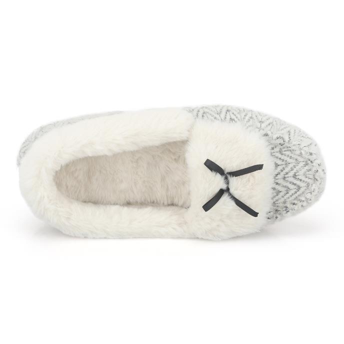 totes toasties® Ladies Sparkle Moccasin Slippers Cream Multi Extra Image 5